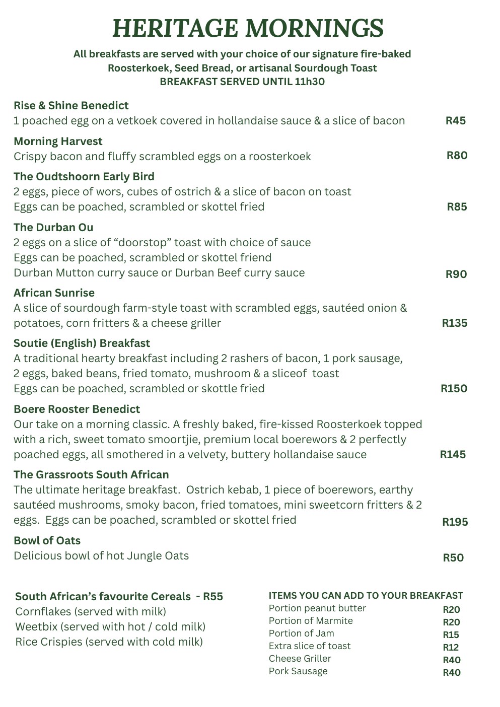 Food menu page 3
