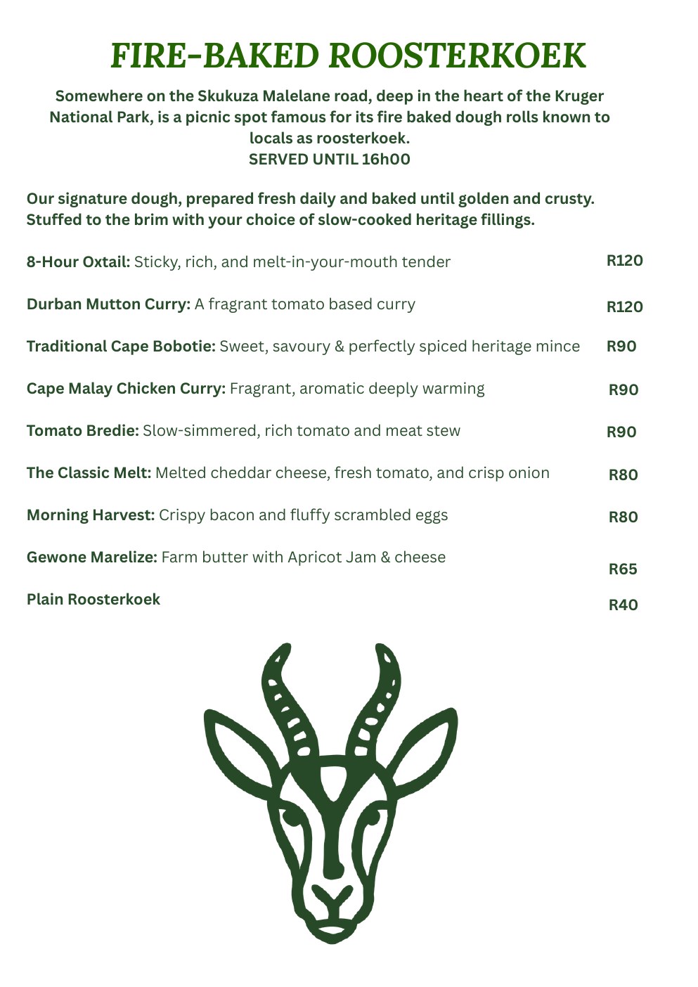 Food menu page 4